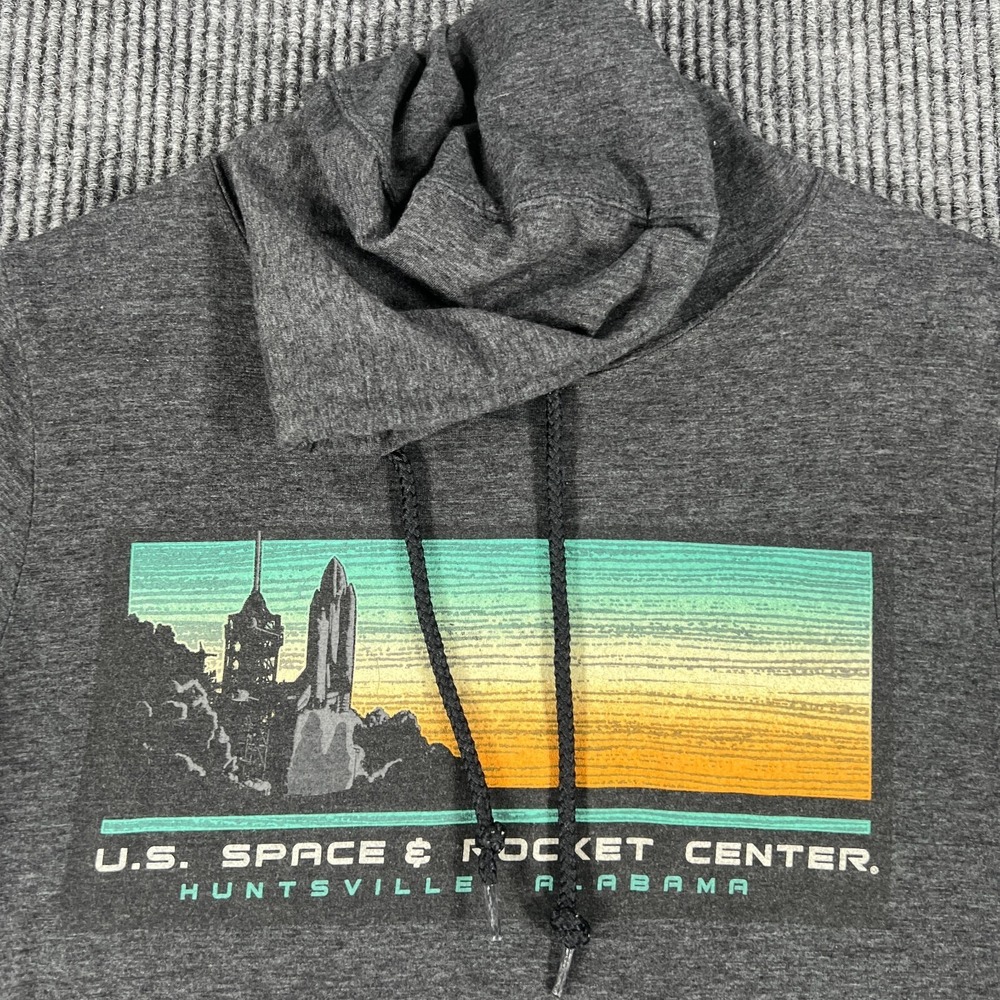 U.S. Space & Rocket Center Shirt Huntsville Womens Small Gray Long Sleeve